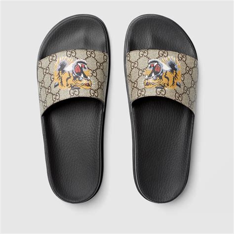 cheap gucci slides tiger|gucci slide gg supreme tigers.